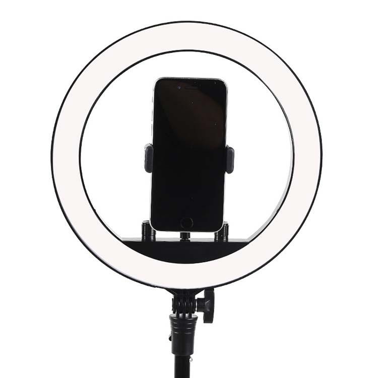 Selfielampa / Ring light, 26 cm med stativ och mobilhållare (23 av 27)