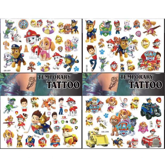 Product Image for Paw patrol tatueringar - 4 ark - Barn tatueringar