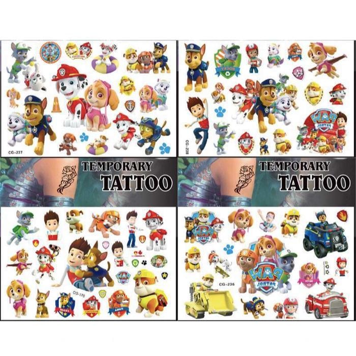 Paw patrol tatueringar - 4 ark - Barn tatueringar  (1 av 5)