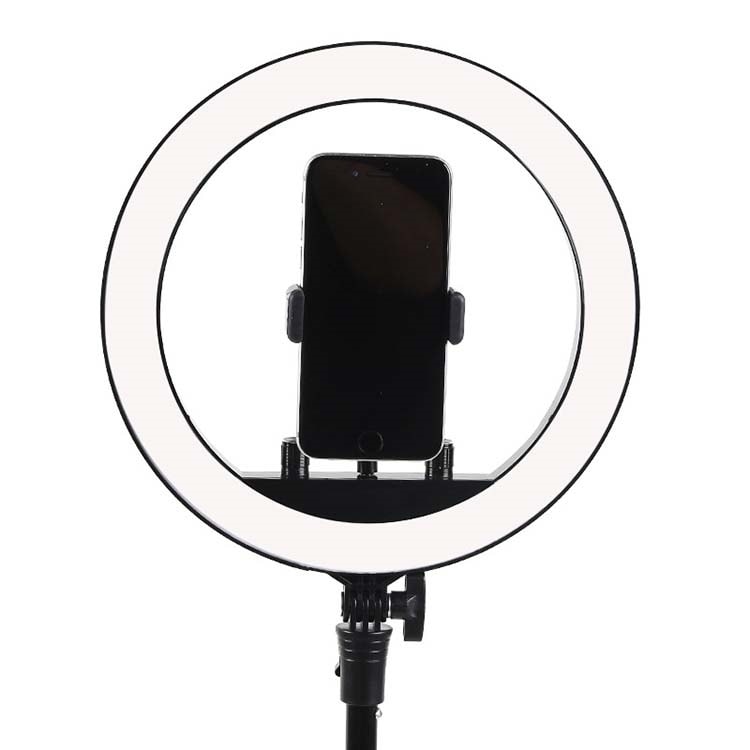 Selfielampa / Ring light, 26 cm med stativ och mobilhållare (16 av 27)