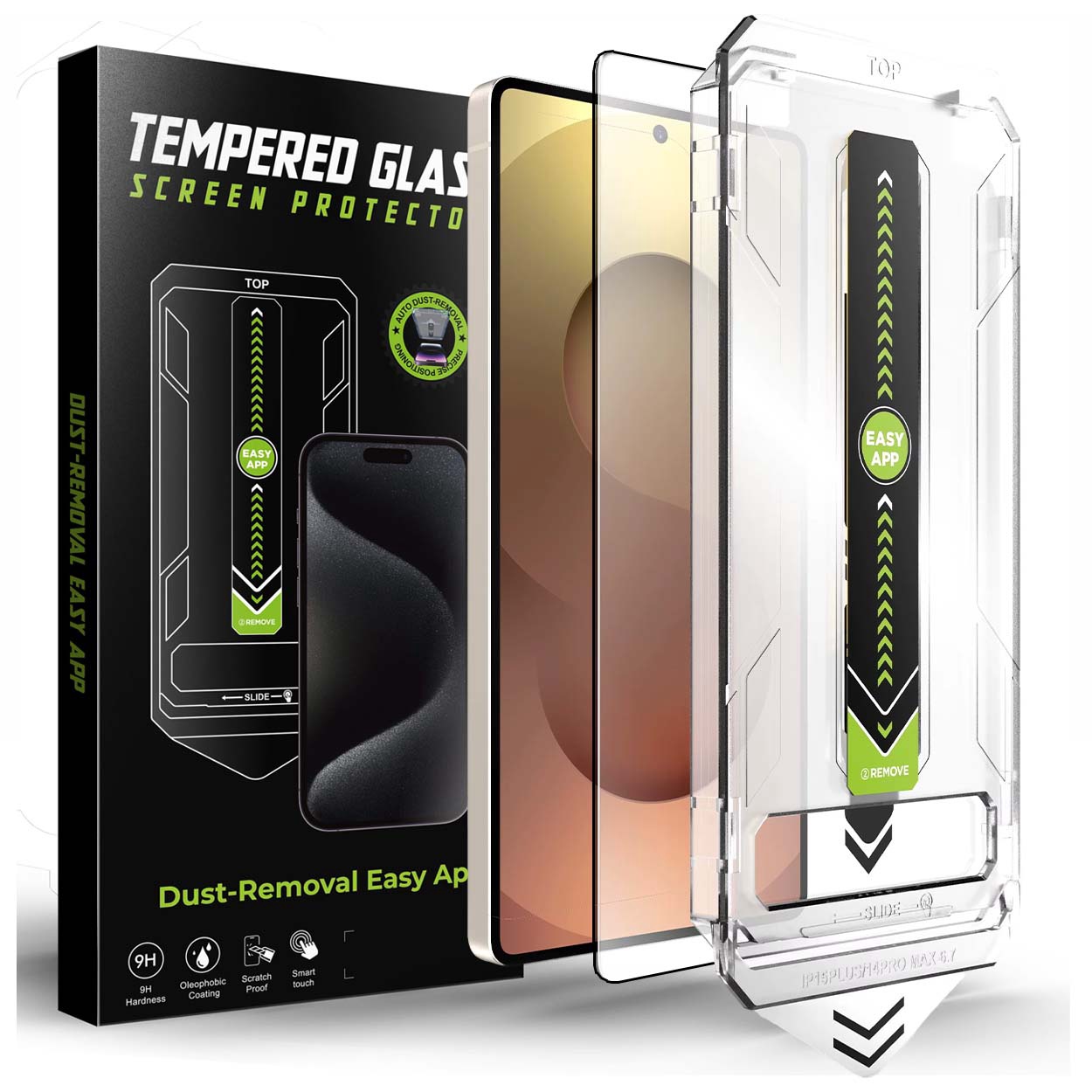 Herdet glass skjermbeskyttelse for Samsung Galaxy S24 – 9H ripebestandig glass med enkel, boblefri montering