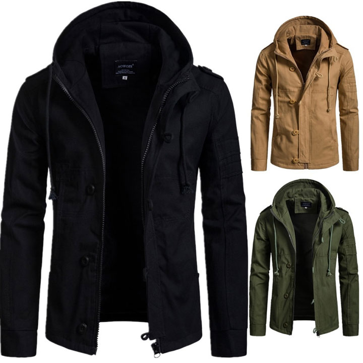 Product Image for Jacka i bomull med huva herr
