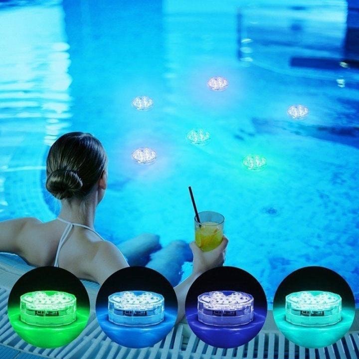 LED Ljus till bubbelbad, Pool, badkar. Vattentät, Water Candle (1 av 18)