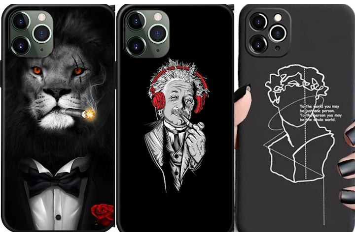 iPhone 12 & 12 Pro 3-PACK case lion Einstein Statue