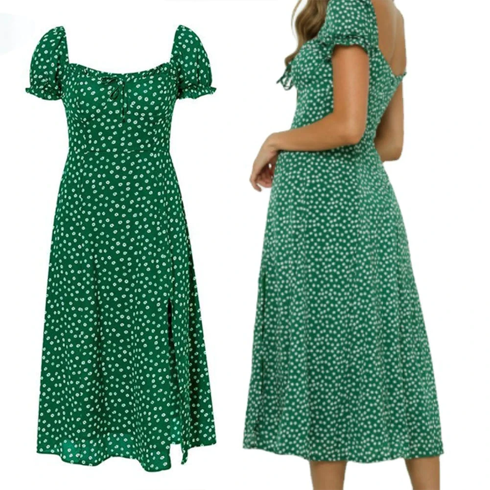 Lang kjole med print (3 av 11) (4 av 11)
