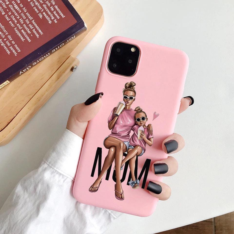 Product Image for iPhone 13 Pro Max Mini skal mamma dotter rosa söt gulligt