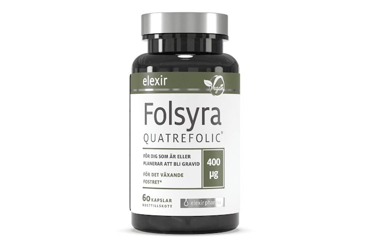 Folsyra 60 kapslar Elexir Pharma. Fraktfritt vid 150:-
