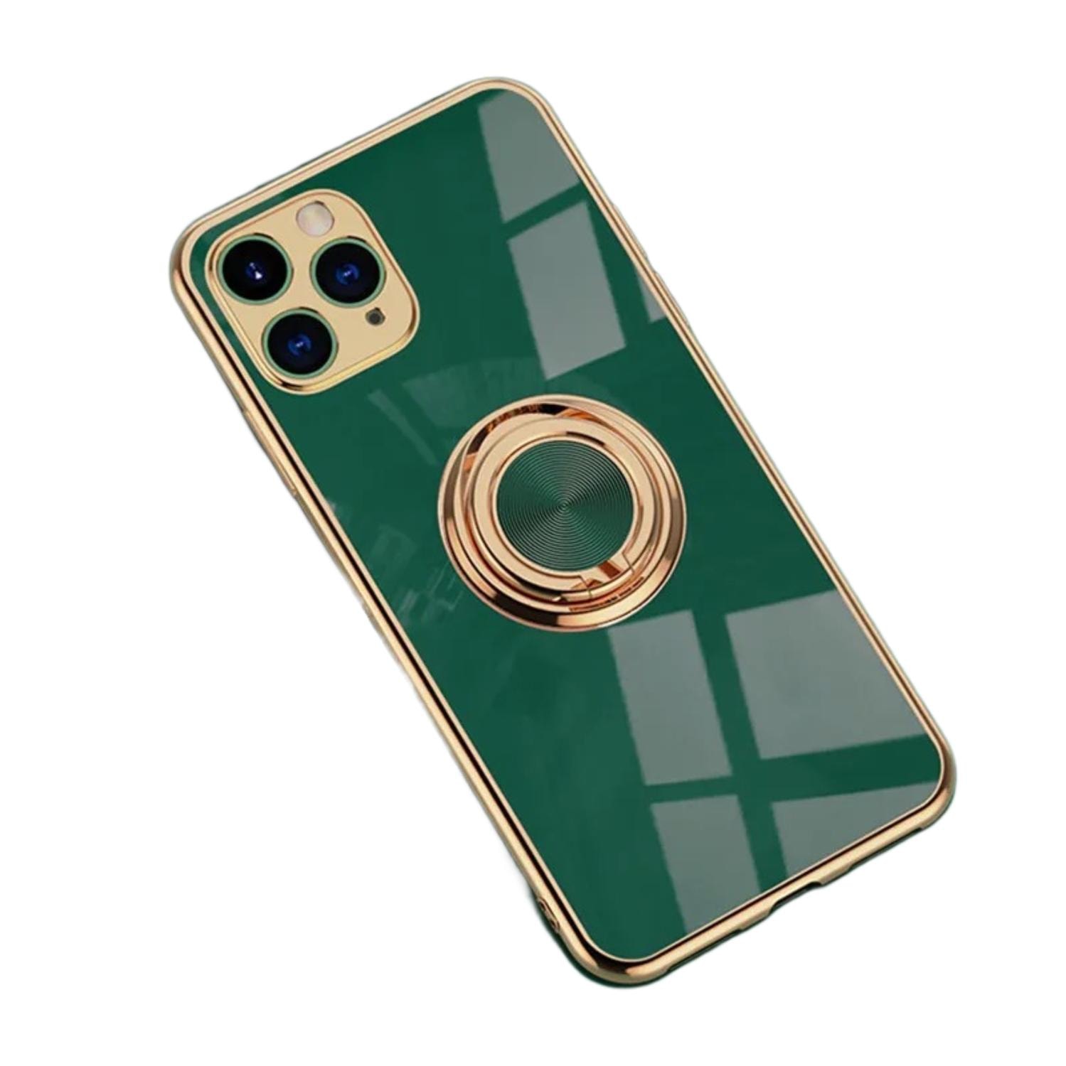 Lyxigt Stilrent skal ‘iPhone 14 Plus‘ med ring ställ-funktion Guld (8 av 9)