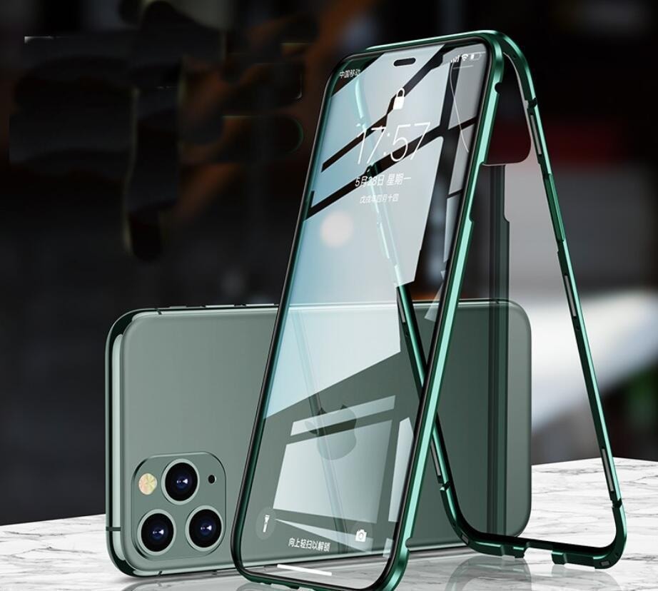 Magnetiskt fodral dubbelsidigt härdat glas for Iphone 11 Pro Max (10 av 27)