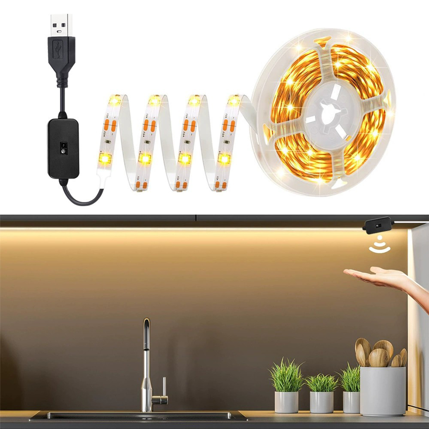 LED-list med sensor 1-5 meter