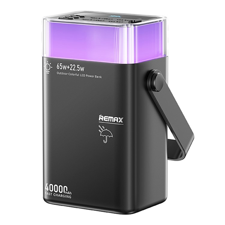 REMAX 65W+22,5W 40000mAh Powerbank Snabbladdning Belysning Laddare Quick Charge