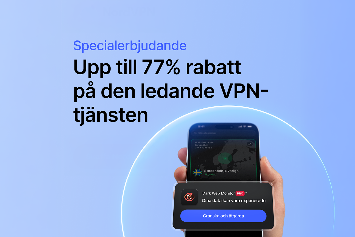 Upp till 77% rabatt på NordVPN