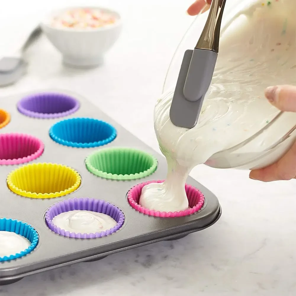 Fargerike muffinsformer i silikon 12- eller 24-pack (5 av 15)