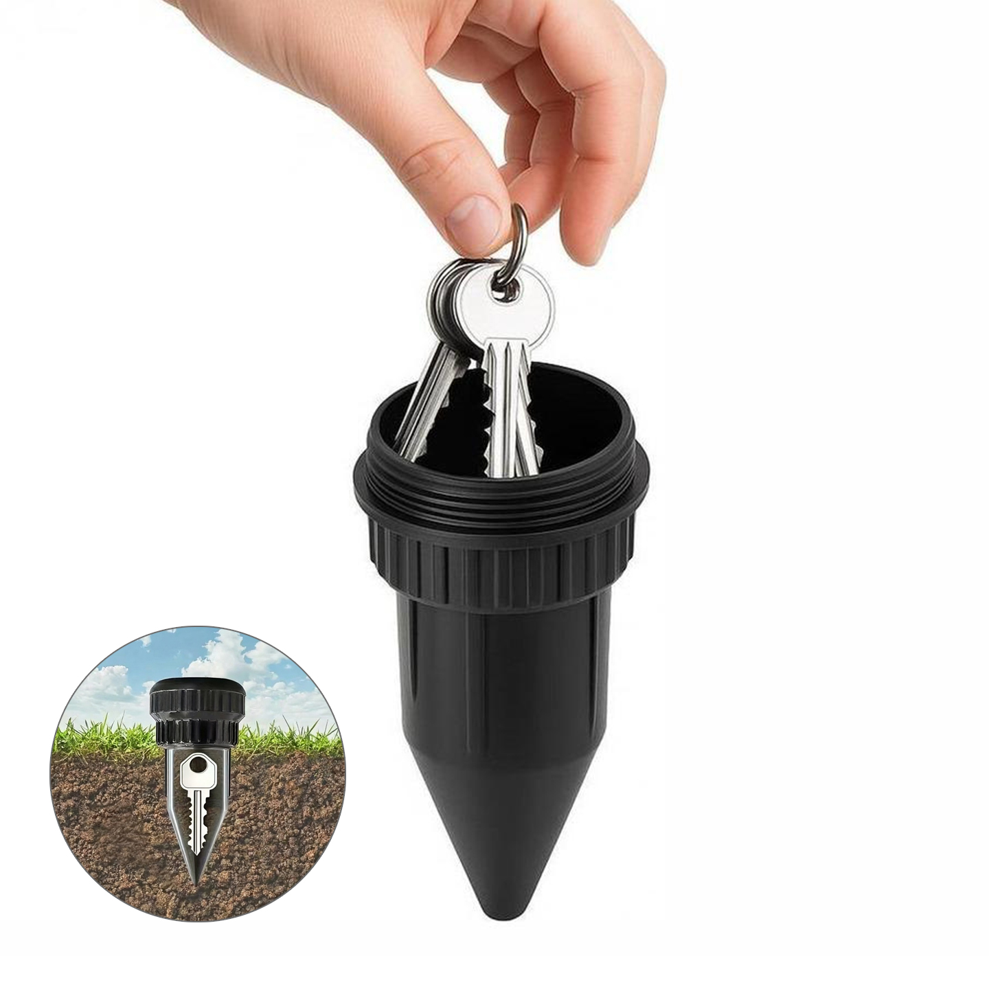 Diskret nøkkelgjemmer i sprinklerdesign for utendørsbruk