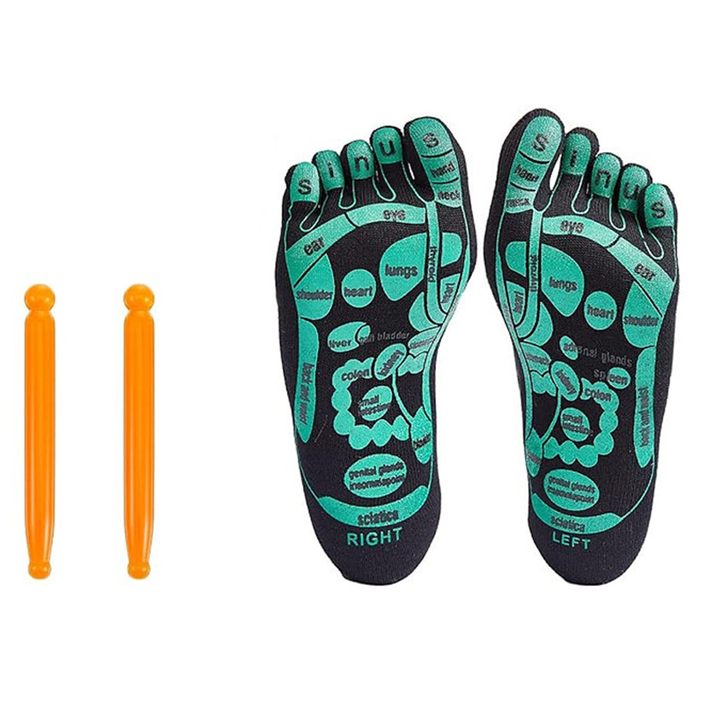 Product Image for 2 par refleksologi-sokker med massasjeverktøy