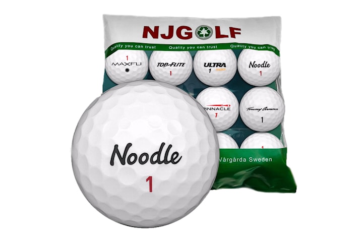 Återvunna vita golfbollar i nyskick 48-pack