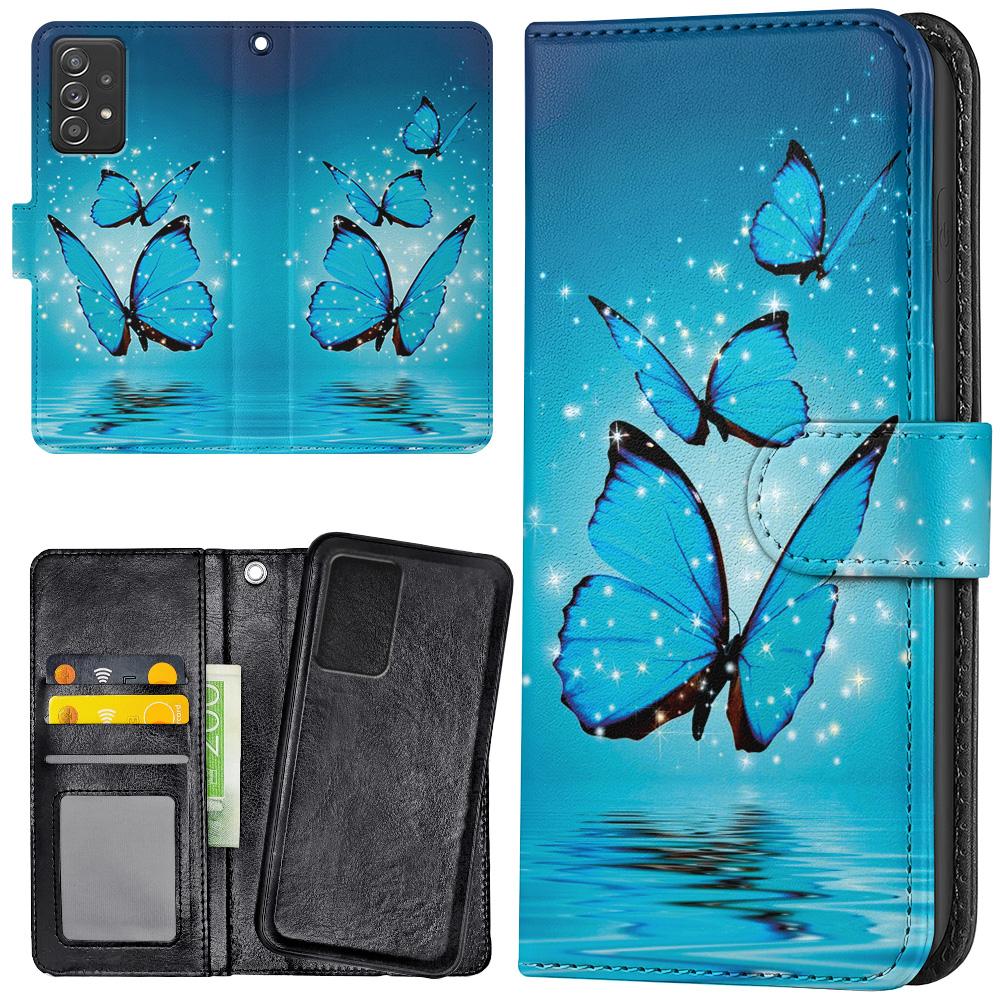 Plånboksfodral Glittrande Fjärilar för Samsung Galaxy A53 5G