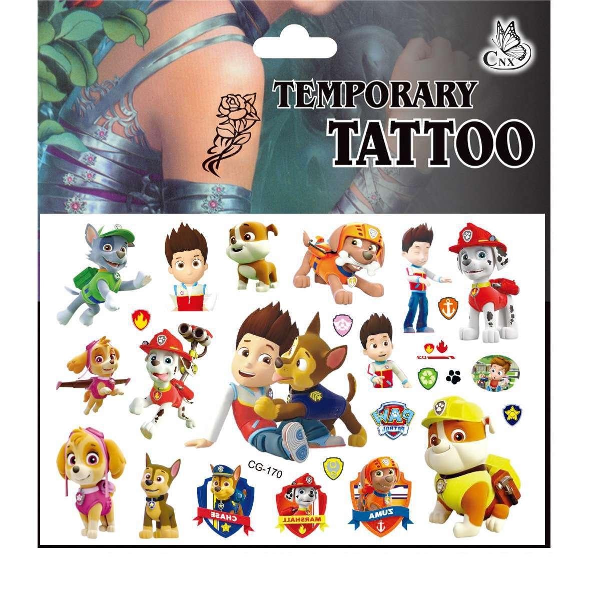Paw patrol tatueringar - 4 ark - Barn tatueringar  (2 av 5)
