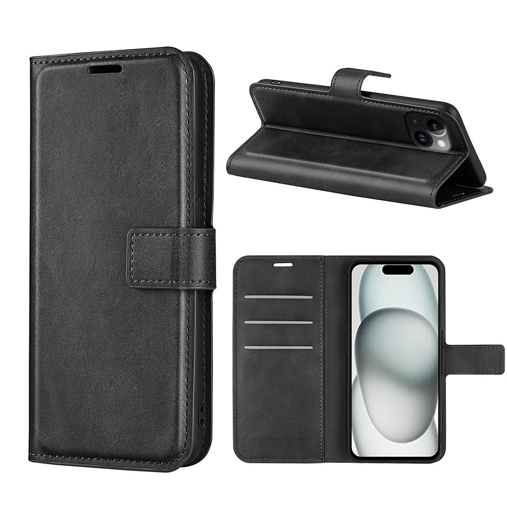 Product Image for Plånbok svart veganskt läder till iPhone 15, Pro och Max