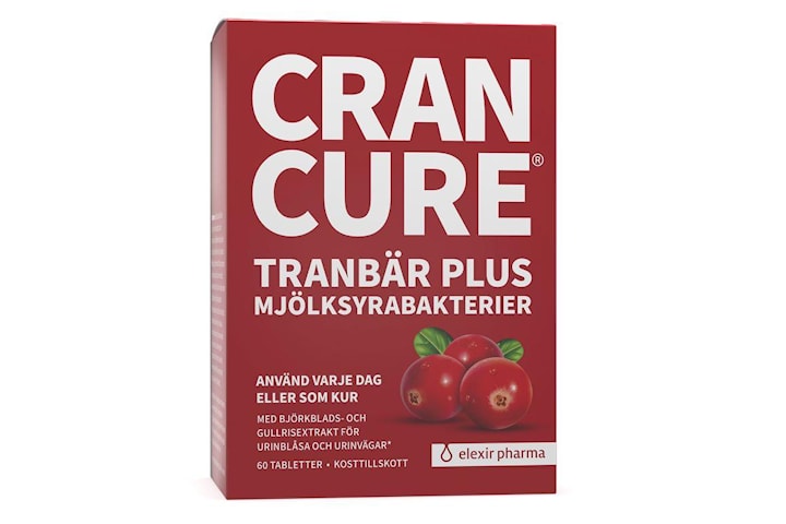 Cran Cure® tranbär plus mjölksyrabakterier 60 tabletter Elexir Pharma