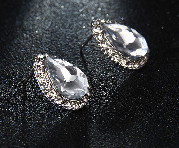 Exklusiva Örhängen Silver diamant glitter (2 av 3)