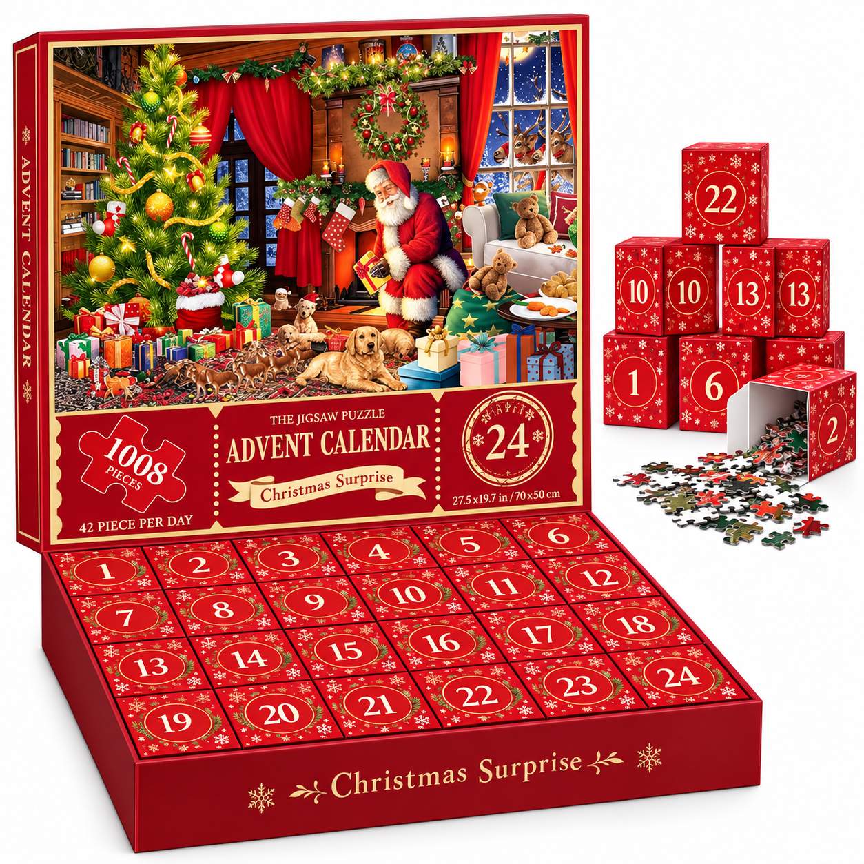 Adventskalender - Pussel 1008 Bitar - Julkalender 2026