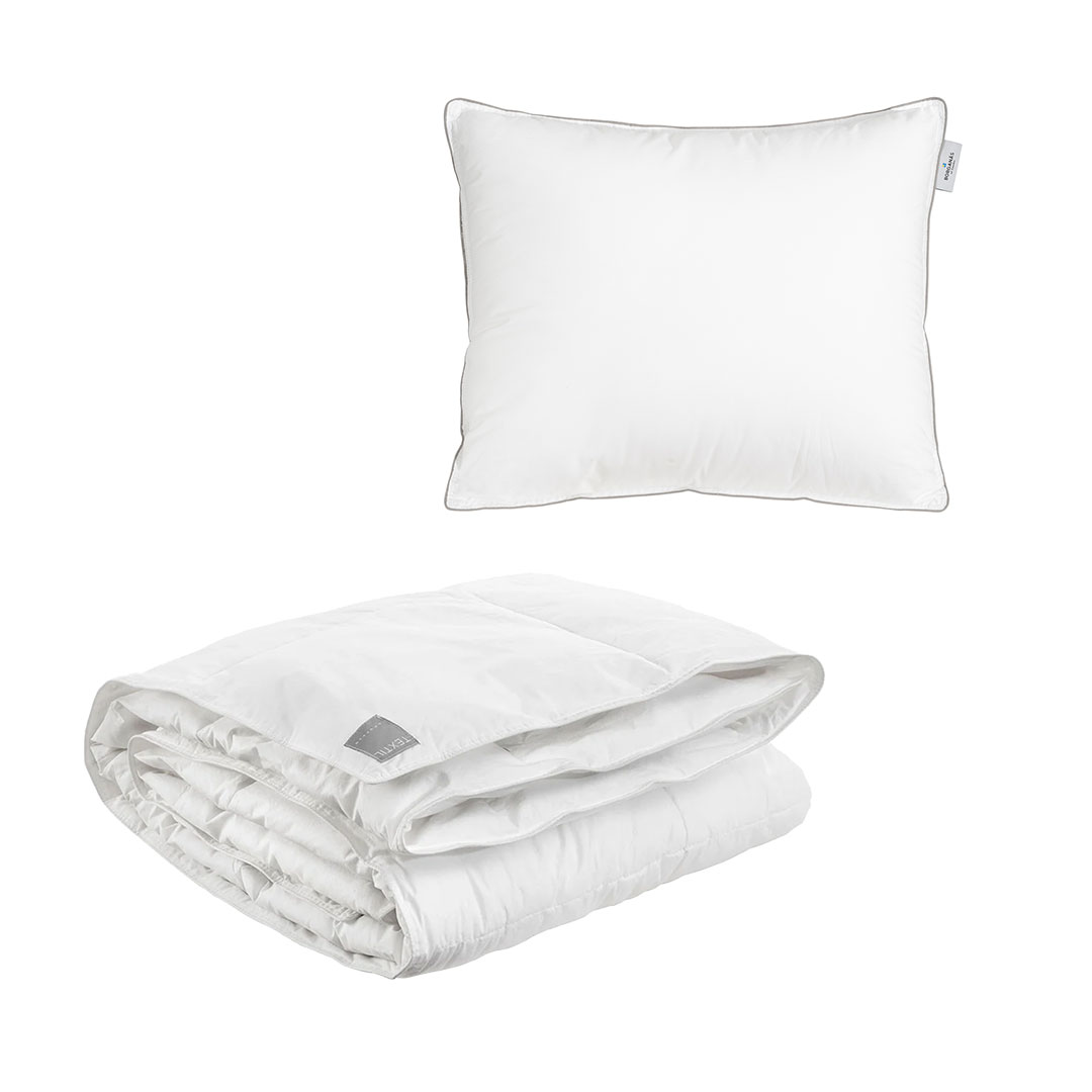 Borganäs of Sweden svalt hotelltäcke och hotellkudde i 100% bomull