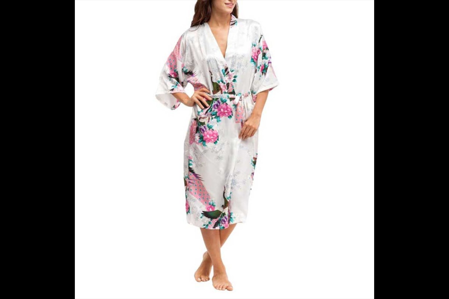 Kimono morgenkåpe i silke (4 av 15) (5 av 15)