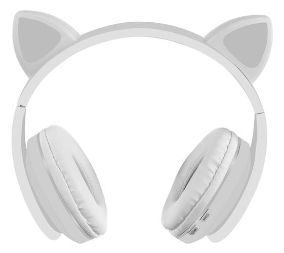 Bluetooth stereohodetelefoner med mikrofon og katteører / LED-lys (5 av 8)