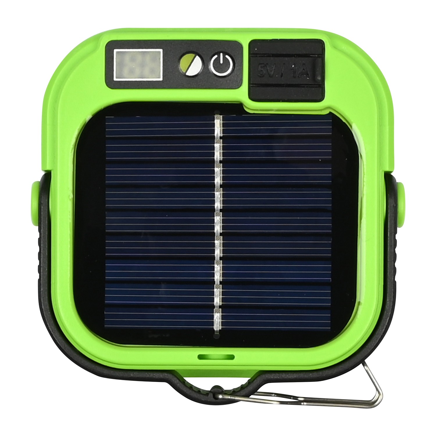 Campinglampe med solcelle og powerbank