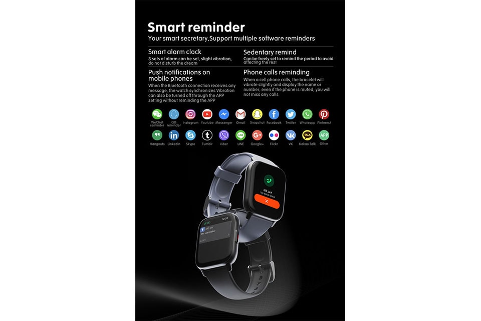 Vattentät smartwatch med Bluetooth 5.0 (12 av 18)