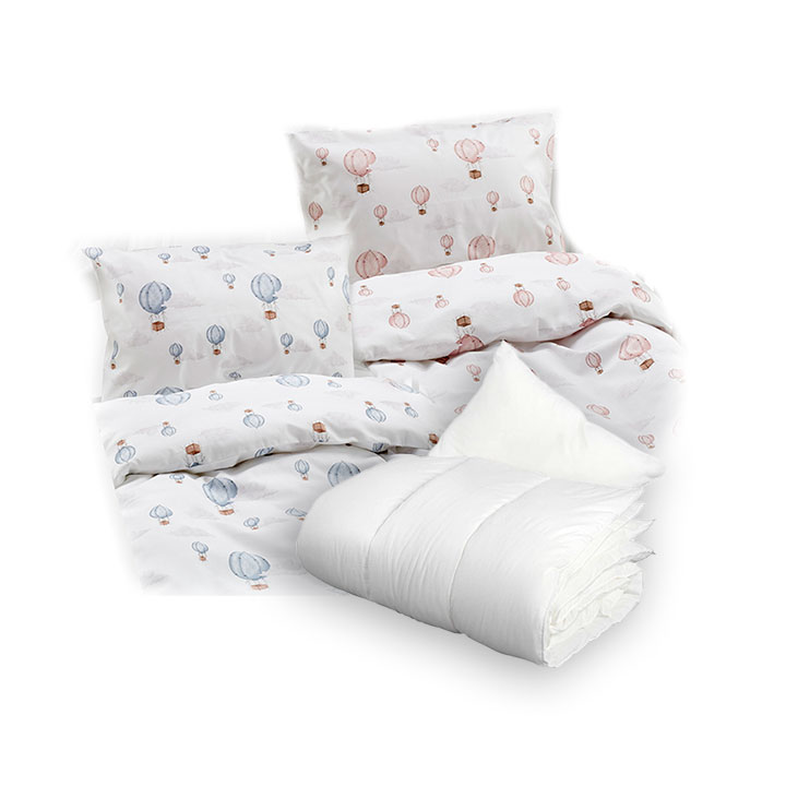 Borganäs of Sweden Ballong Bäddset inkl. kudde och täcke för barnvagn
