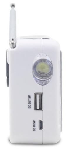 Multifunktionell Vevradio med LED-lampa - FM-radio, USB, Solcell, Dynamo RD626 (4 av 5)