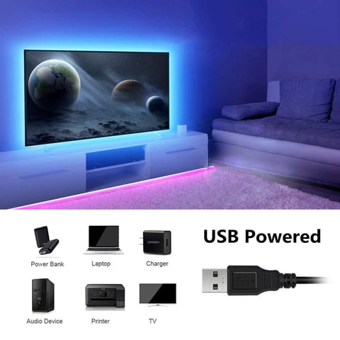 Fargeskiftende lysstripe med USB (1 av 13) (2 av 13)