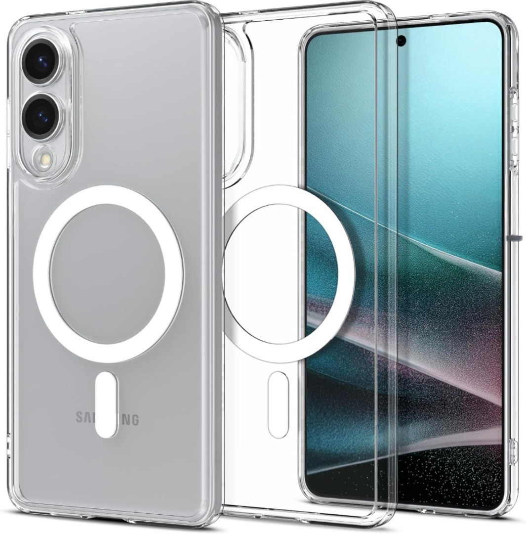 Galaxy S25 Edge Magnetiskt Mobilskal Magsafe Kompatibel Genomskinligt