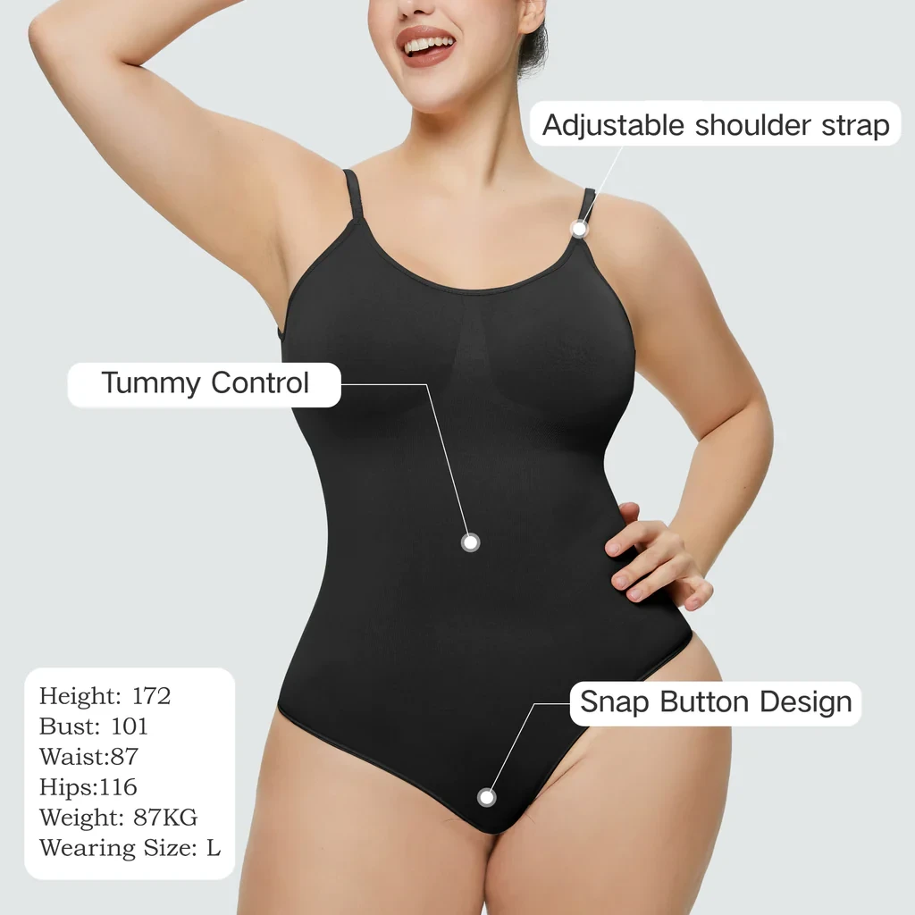 Elastisk og sømløs bodysuit for kvinner (3 av 10)