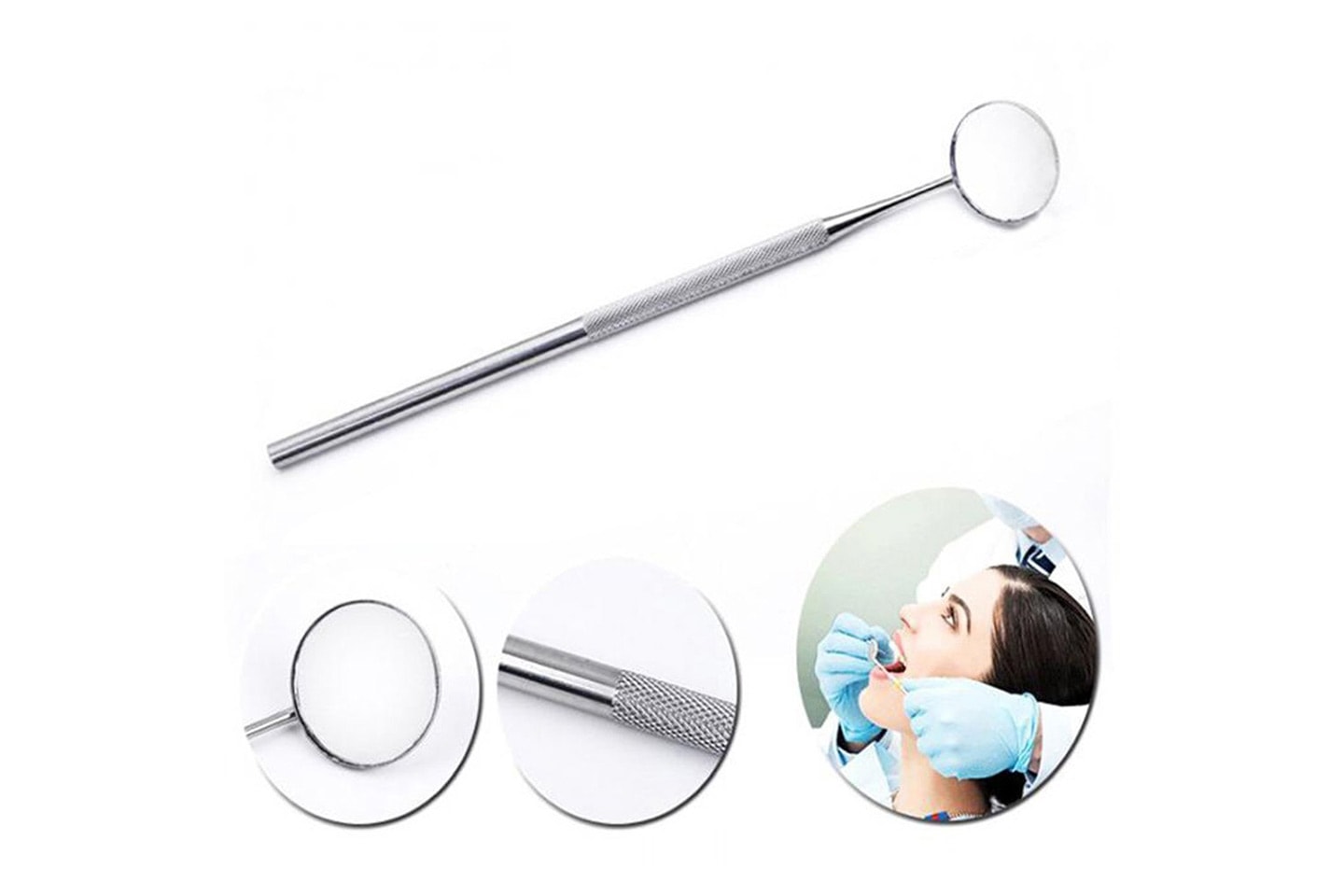 Tandvårdskit: spegel, krok, skrapa, pincett och förvaringslåda (6 av 8)