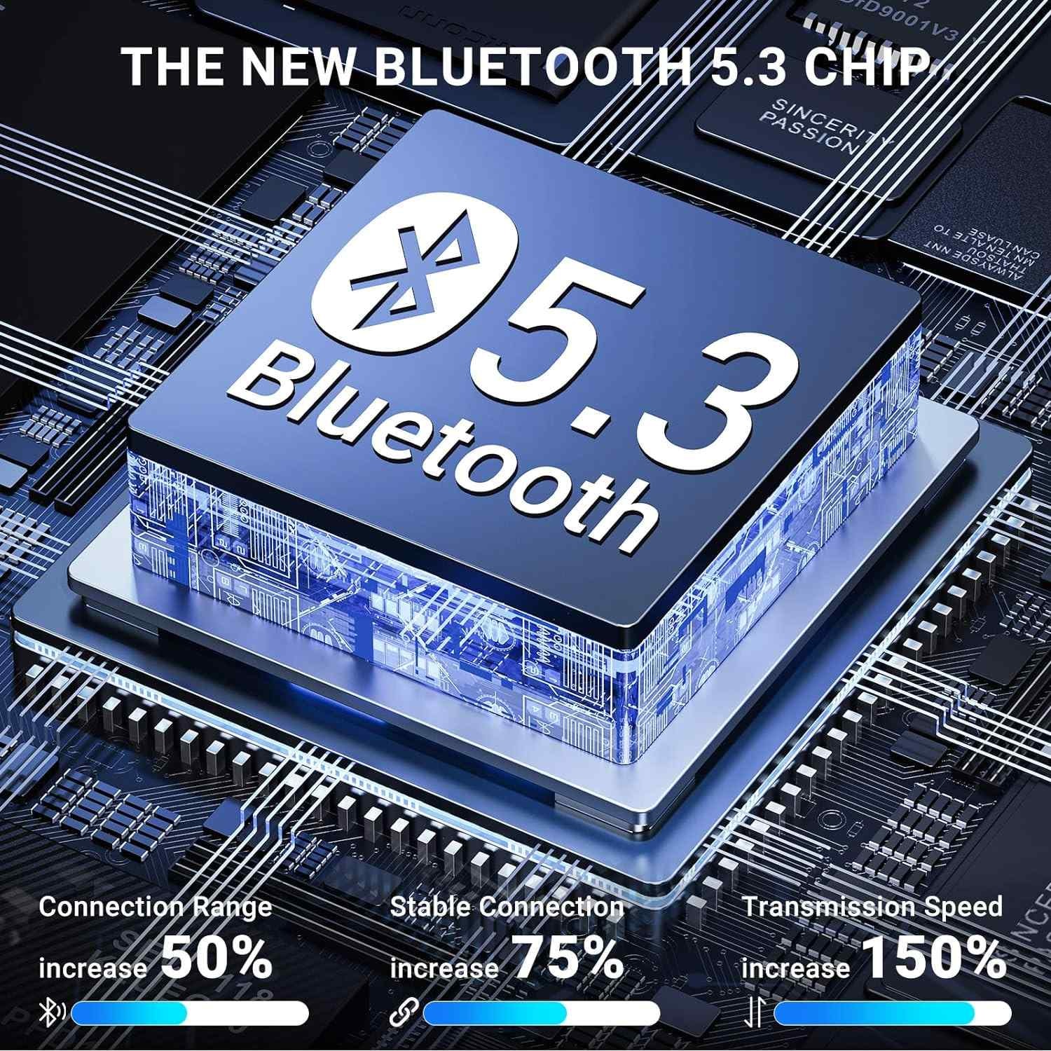 X500 Trådlösa Bluetooth Hörlurar - 30 timmar C4U® ANC ENC BT 5.3 (8 av 9)