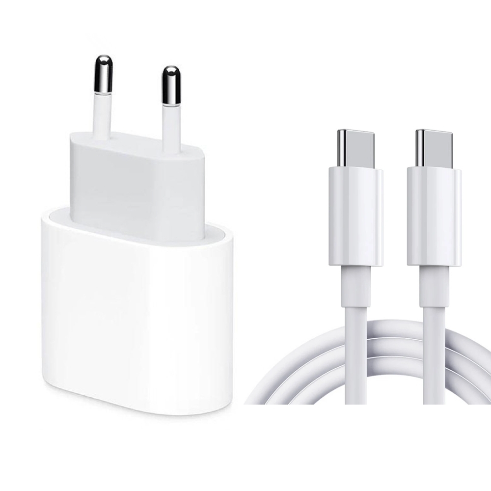 Snabbladdare USB-C - Adapter 20W + Kabel 2m