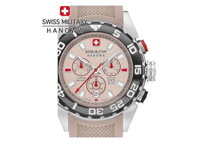 Swiss Military Hanowa Beige Silicon 06-4324.04.014 Herrklocka