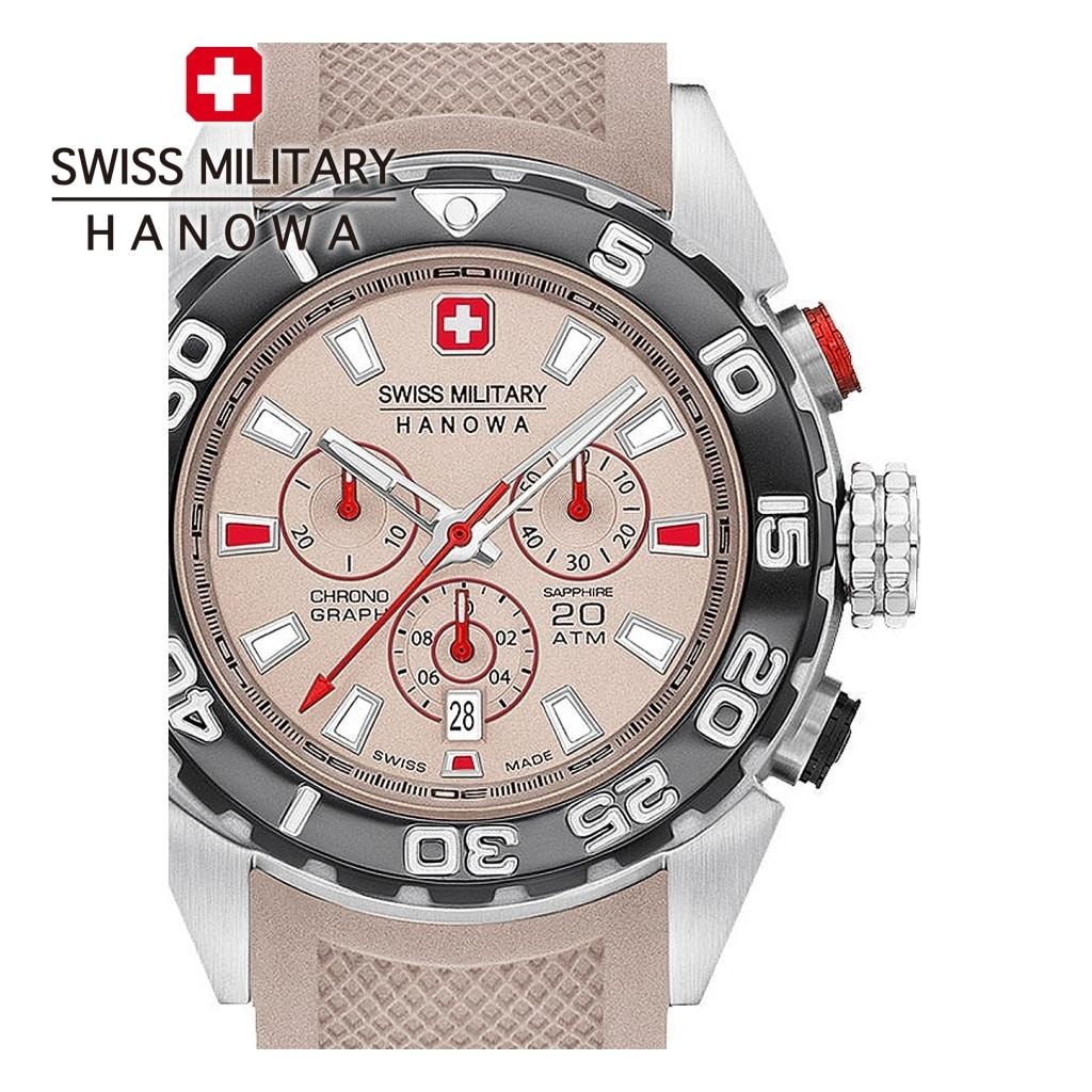 Swiss Military Hanowa Beige Silicon 06-4324.04.014 Herrklocka (1 av 4)
