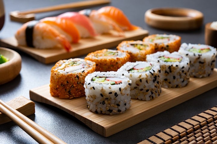 10 bitar sushi från Tabeilu sushi i Vasa