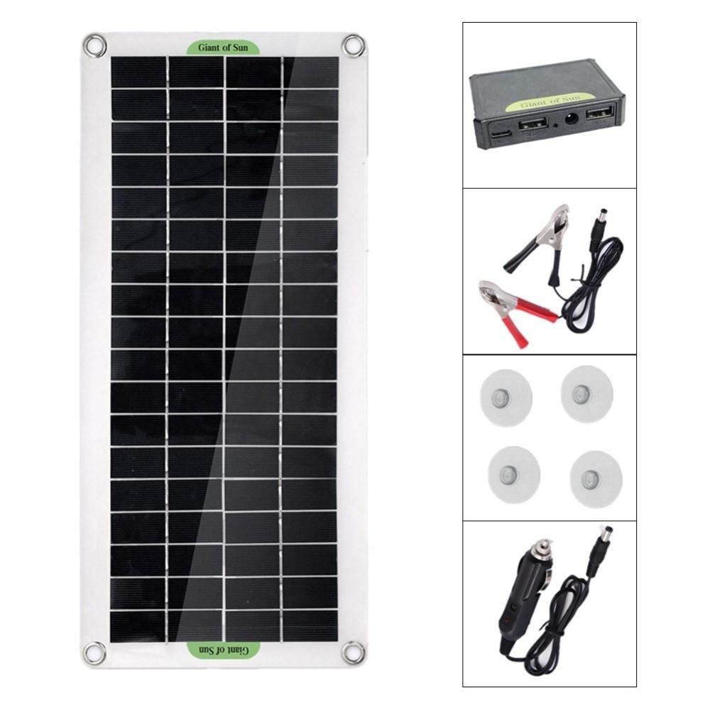 30W Bärbar Solpanel Solar Charge Controller för Camping Bil Båt (1 av 5)