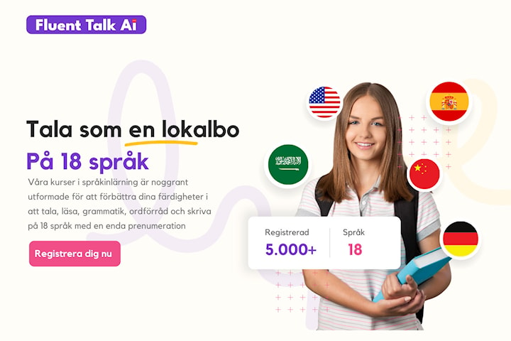 Lär dig nya språk med hjälp av fluent talk AI