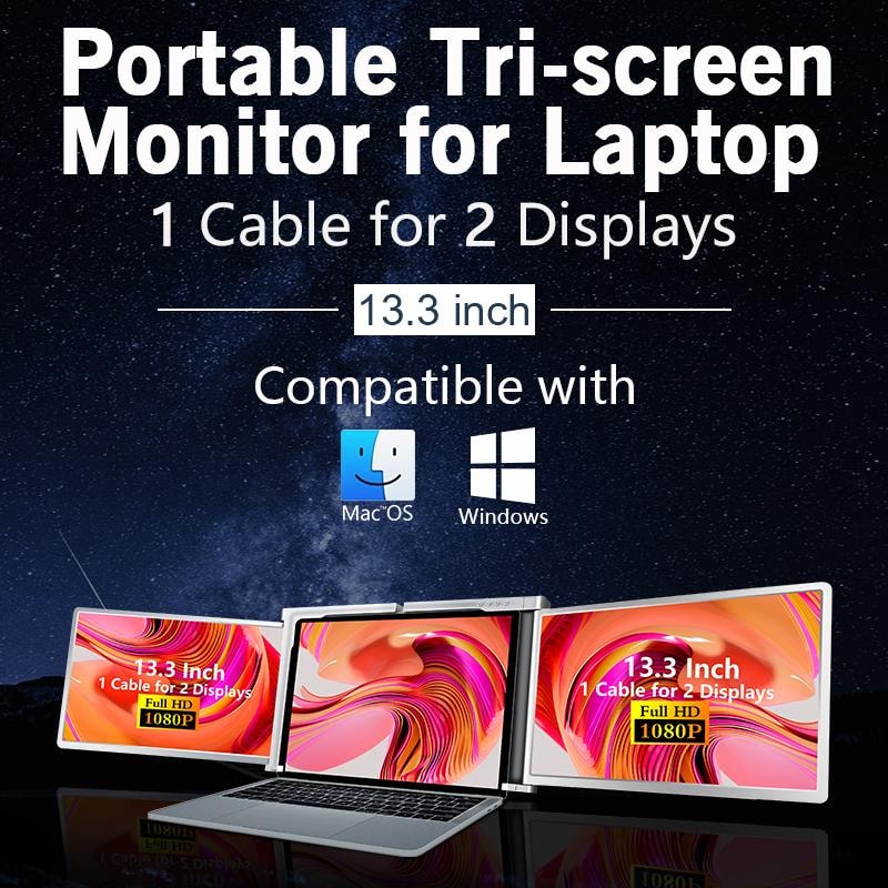 AD Tri-Screen S300 portable monitor 13,3" (1 av 9)