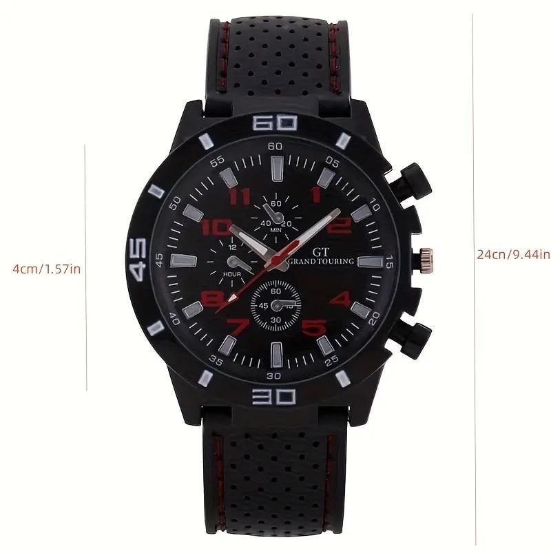 Sporty Quartz Watch / Armbåndsur med silikonrem (3 av 4)