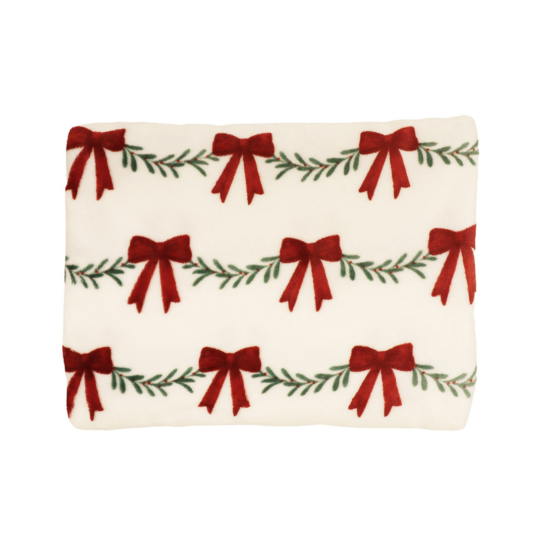 Redlunds - Christmas bows pläd 130x170 cm