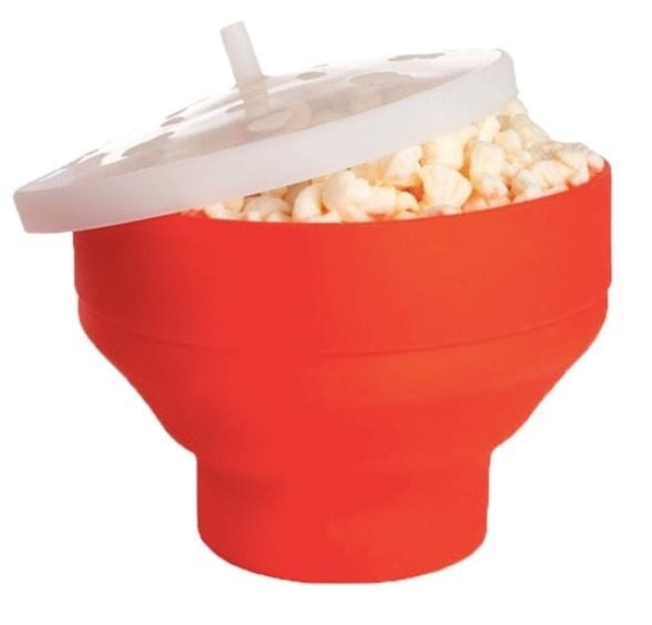 Mikroskål till popcorn, orange (1 av 5)