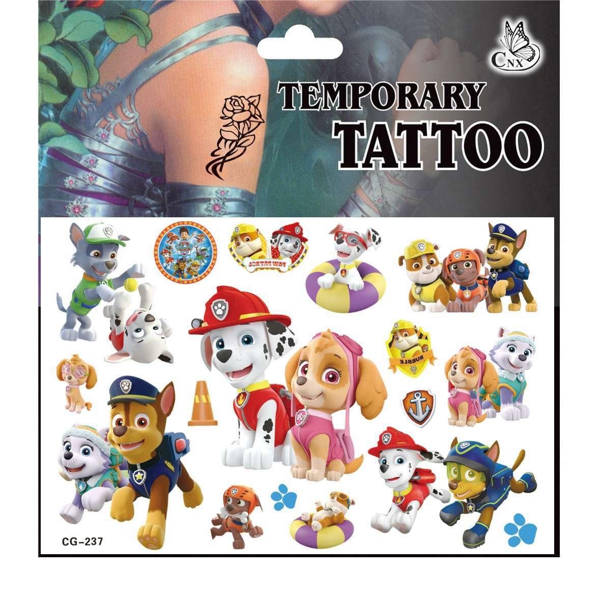 Paw patrol tatueringar - 4 ark - Barn tatueringar  (4 av 5)