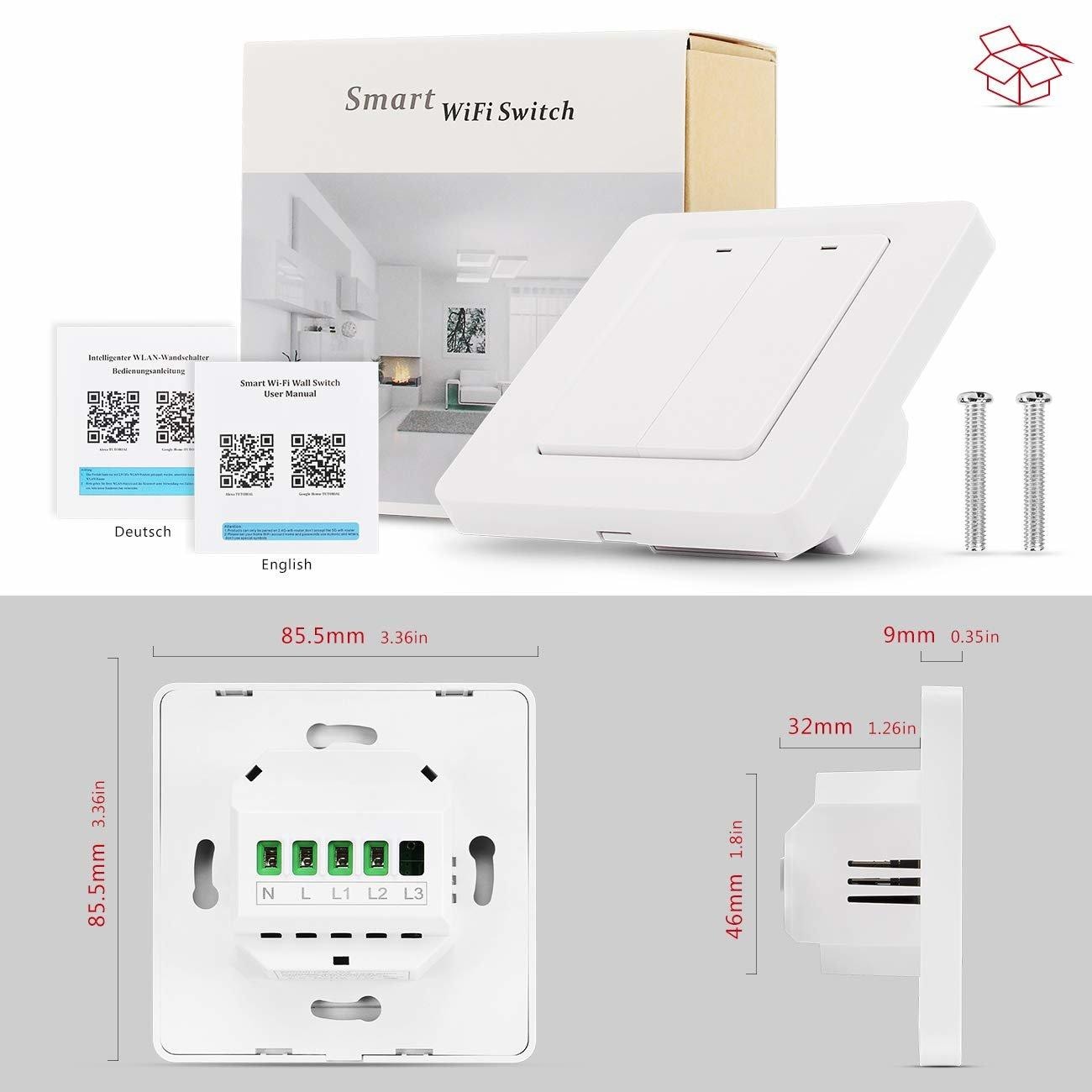 Smart switch - Wifi strömbrytare 2-polig (7 av 13)